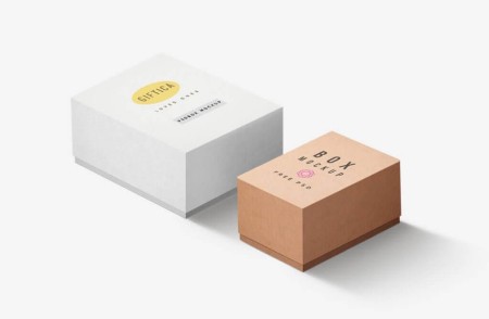  две коробки одна белая вторая бежевая